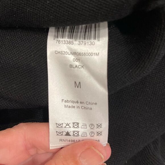 See By Chloe Black Frill Edge Short Sleeves Knit Mini Dress.Size M - Picture 14 of 15